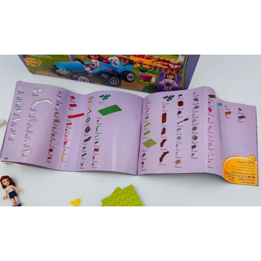 Lego Friends 41026 Sunshine Harvest INCOMPLETE SET Instruction Book MiniFigure - Picture 5 of 6
